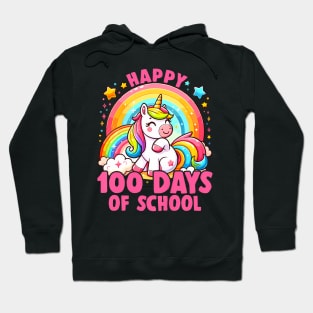 Happy 100Th Day Of School Unicorn 100 Days Of School Teacher Hoodie